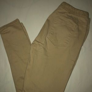 Khaki ripped joggers